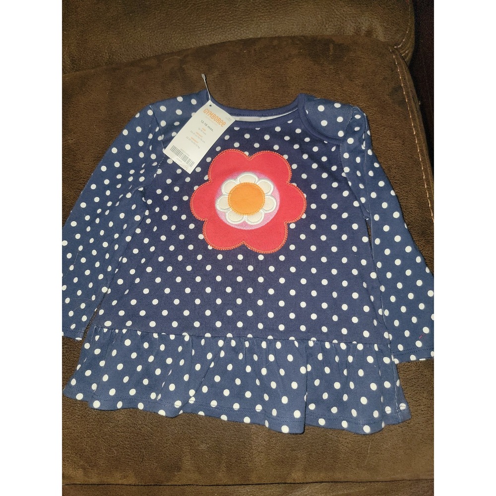 Gymboree smart little lady floral top size 12 18 months nwt